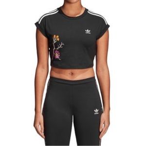 adidas graphic cropped tee